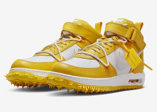 Nike Men's Air Force 1 Mid Sp Lthr Trainers, White Varsity Maize, 10.5 US