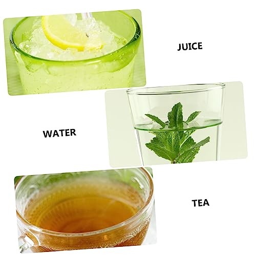 Set de vaso y tetera de vidrio transparente para hogar miniatura 4