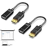 Matériaux de haute qualité : Adaptateur DisplayPort vers HDMI utilise des connecteurs plaqués or durables et une double tresse de cuivre pour éliminer efficacement les interférences et garantir une transmission stable et rapide des signaux vidéo et audio. Affichage sans scintillement. Le connecteur DisplayPort plaqué or est durable et résistant à l’usure, assurant ainsi une transmission du signal vidéo plus stable.