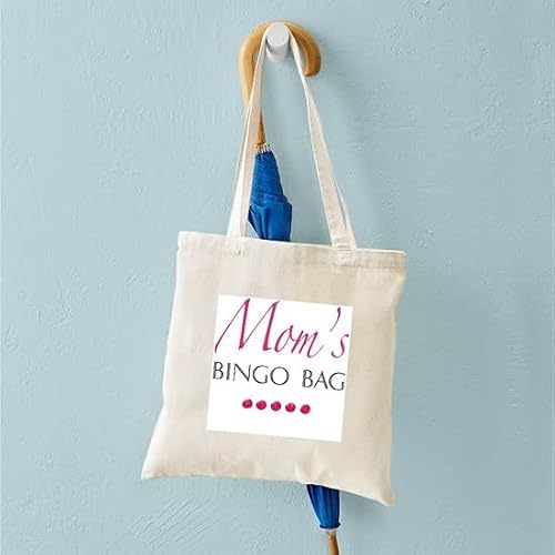 Cafepress Mom's Bingo Bag Tote Bag Natural Canvas Tote Bag, Reusable Shopping Bag #TOP3