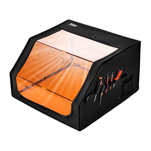 VEVOR Carcasa para Grabador Láser 800 x 800 x 500 mm Cubierta Protectora Ignífuga con Ventana de Visualización Aísla el Humo, Ruido y Protege los Ojos Adaptado a la Mayoría de los Grabadores Láser