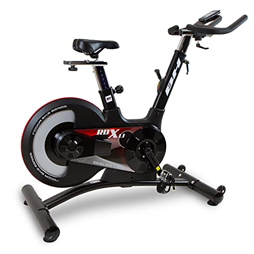 BH Fitness Bicicleta de ciclismo indoor RDX1.1 H9179 Volante trasero y freno a fricción. Inercia 20 Kg. Uso intensivo. Manillar de triatlón