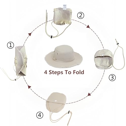Sombrero tipo Bucket para mujer y hombre, protección UV miniatura 4