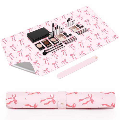 Tapis de maquillage Coquette Bow pour décoration de comptoir chic