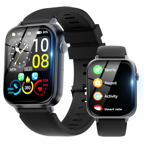 Smartwatch Uomo donna Rispondi/Effettua Chiamate, 1.85” HD Orologio Smartwatch con Sonno/Contapassi/Cardiofrequenzimetro, 110+ Modalità Sportive Fitness Tracker Impermeabile IP68, per Android e iOS