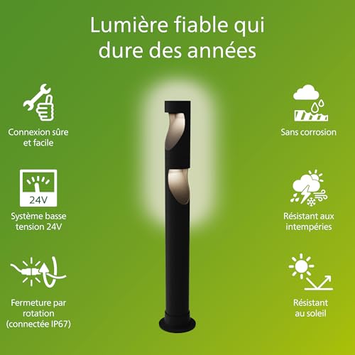 Borne d'extérieur Philips GardenLink 24V extension noire - 3