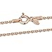 Produktbild Amberta Designer Halskette - Feine Erbskette für Kinder - Sterling Silber 925-14K Roségold - Weite: 1.3 mm, Länge: 36 cm