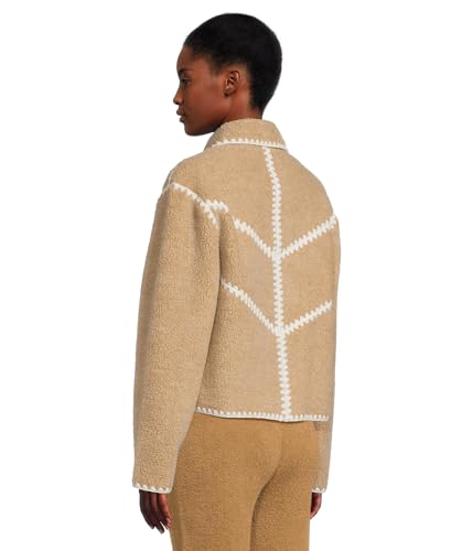 UGG Women's Ellison UGGFLUFF Shell Jacket, Sand Heather3