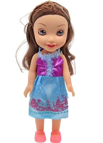 Image of Tickles Doll with Hair Accessories Set Plastic Toy for Kids Girls Birthday Gifts (Color: Blue)