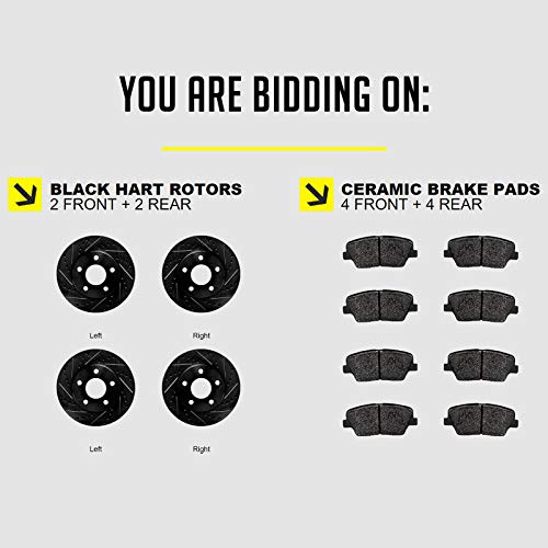 Hart Brakes Front Rear Brakes And Rotors Kit |Front Rear Brake Pads| Brake Rotors And Pads| Ceramic Brake Pads And Rotors |Fits 2003-2011 Infiniti Fx35, Fx45; Nissan Murano #TOP1
