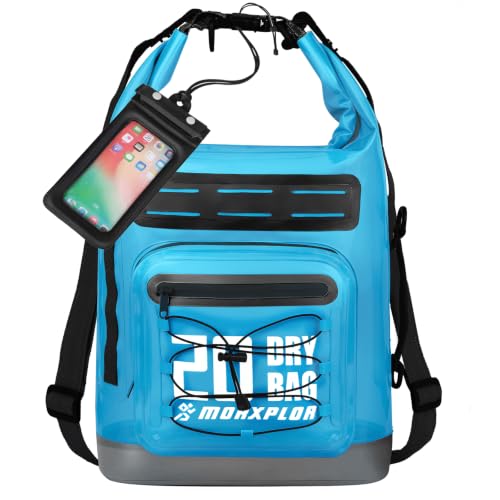 Image of MORXPLOR Dry Bag Waterproof,5L /10L /20L /30L /40L /55L Roll Top Dry Bag Backpack with WaterProof Phone Case for Swim,Kayak