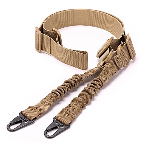 Ratulie 2 Point Sling Quick Adjust Qd Rifle Sling Rifle Strap With Shoulder Pad And Rifle Sling Mount Shotgun Rifle Slings Tactical With 2 Pcs Qd Sling Mount Swivels And 1Pcs D Ring Loop #TOP1