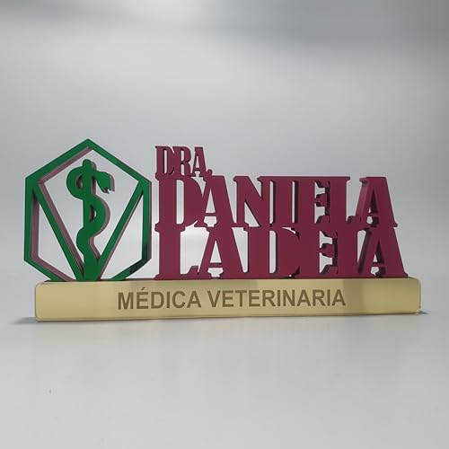 Placa Decorativa Medicina Veterin&aacute;ria Profiss&atilde;o