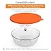 Silicone Replacement Lids for Pyrex Sculpted Glass Mixing Bowls（Lids For 7404-s 4.5 Qt）