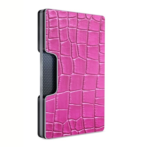 Image of Slim RFID Blocking Card Holder & Money Clip - Aluminum Wallet for Men & Women - Front Pocket Metal Minimalist Wallet Holds 15 Cards - Credit Card Holder - Durable, Lightweight, Unique Engraved Design