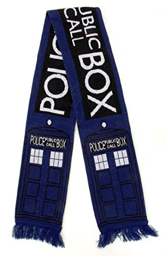 elope Dr. Who Tardis Knit Scarf Blue