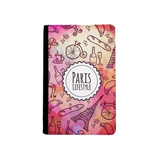 Porte-passeport Paris anti-perte de cartes étui portefeuille Pink Life