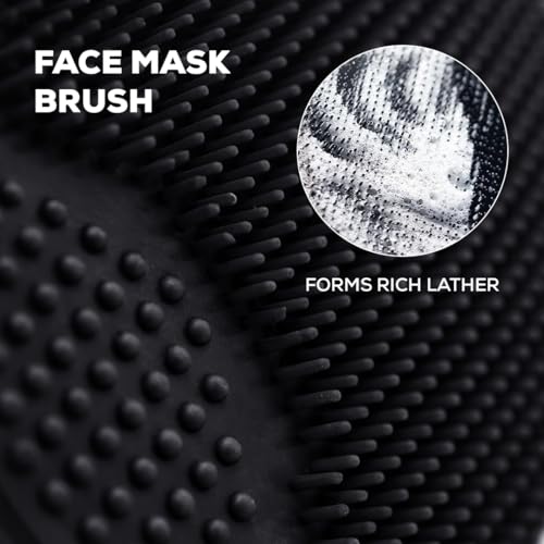 Image of 5 PCS 4-in-1 Silicone Bath Brush Set, Long Handle Back Scrubber, Body & Face Exfoliating Brush, Scalp Massager, Soap Dispensing Shower Brush, Bath Essentials Set For Men & Women with 1 Hook