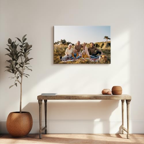 Personalized Photo Canvas Wall Art, Custom Canvas Prints with Your Photos, Ready to Hang, Ideal Housewarming Wedding Birthday Christmas Gift for Mom Dad Family (HORIZONTAL PHOTO, 12"L x 8"W) - Image 2