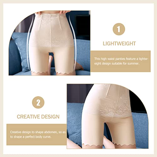 Calças De Segurança Modelador De Barriga Calcinha Feminina De Renda Shorts De Spandex Anti-fricção S