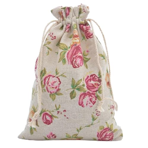 Bolsa de algodón con cordón reutilizable en pack de 10 unidades