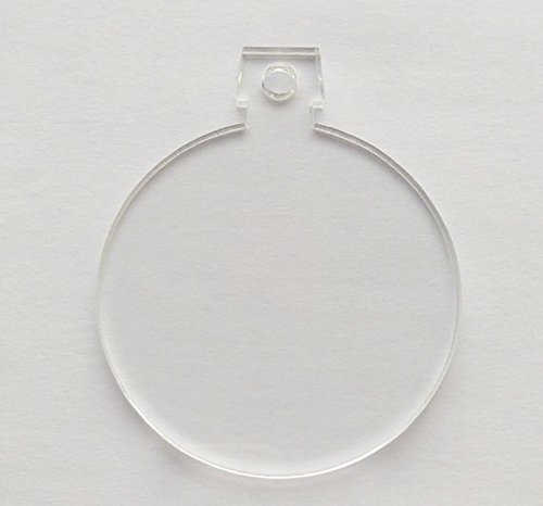 10PCS of Acrylic Christmas Ornaments Keychain Blanks,Laser Cut Key Chains, Blank Round Soto (3.0") - Thumbnail 2