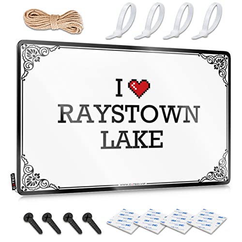 gaeruite �ʔ����L�����v�T�C�� I Love Raystown Lake Tin Sign Decor ���j�[�N �z�[���f�R���[�V���� (�F: �F�A�T�C�Y: 30X40CM)