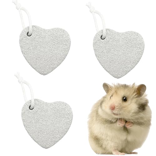 3 Pièces Pierre de broyage minérale Pour dents de rongeurs Jouet à mâcher Animaux de compagnie Hamster Écureuil Jouet à Ronger pour Lapin Hamster Petits...