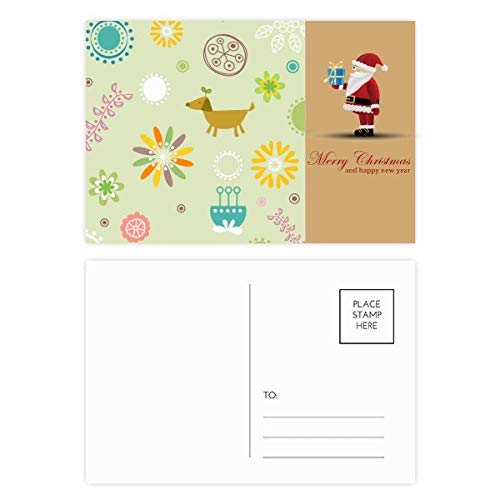 Cartes postales motif chien de Noël à écrire au coin du feu