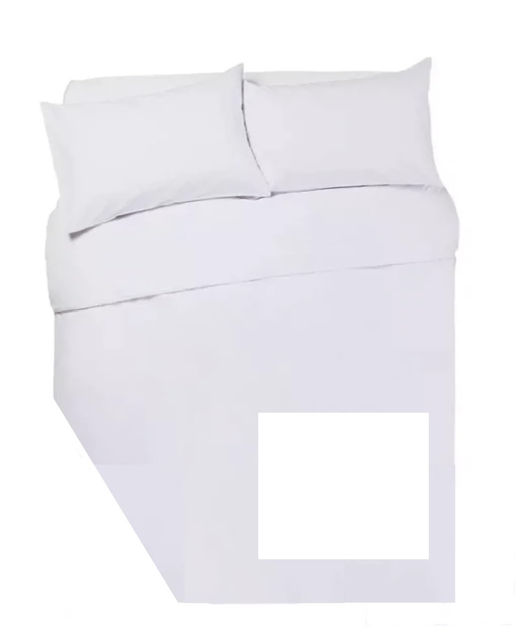 Bedtime Comforts Ltd White Caravan/Motor Home Corner Cut Off Duvet Cover + 2 Pillowcases