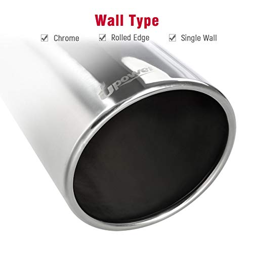 Upower 178145 Diesel Exhaust Tip 5 Inch Inlet 7 Inch Outlet 15 Inch Long Stainless Steel Polished Bolt-On Tail Pipe 5 Inch To 7 Inch Universal For Trucks Car thumb #4