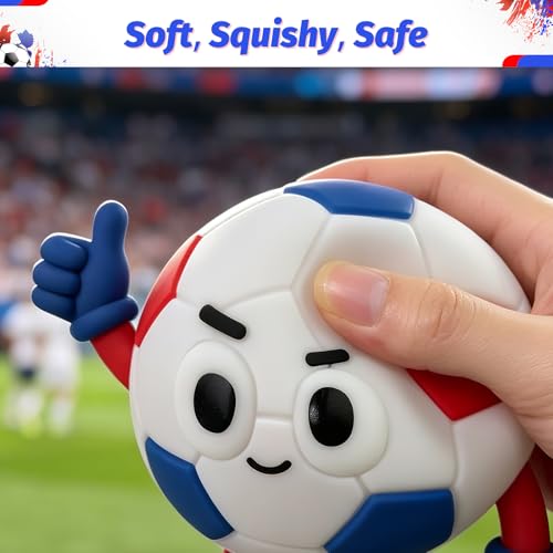 QANYI USA Soccer Fans Night Light，Patriotic Red-White-Blue Thumbs Up for Watch Party Decoration, Rechargeable Silicone Football Lamp, Game Day Gift & Soccer Party Decor for Fan Boys Kids by QANYI - Image 5