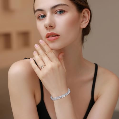 Hadskiss Wedding Tennis Bracelet For Brides Bridesmaid thumb #5