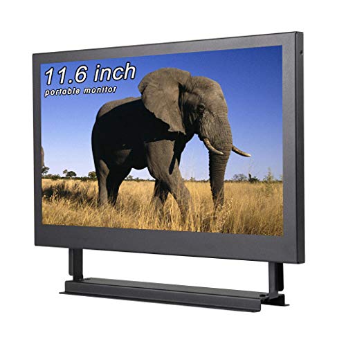 Monitor portátil de 11.6 Pulgadas Pantalla de visualización 1366x768, con Puerto HDMI VGA BNC AV USB, para cámara de Respaldo automático PC Cámara de TV Raspberry Pi Window 7 8 10 OS, Kenowa