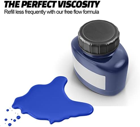Washable Blue Fountain Pen Ink Bottle - Refill for Caligraphy Ink Pens, Fountain Pens and Cartridges, The Perfect Writing Ink for Dip Pens, Drawing, Quill Pens 60 ml