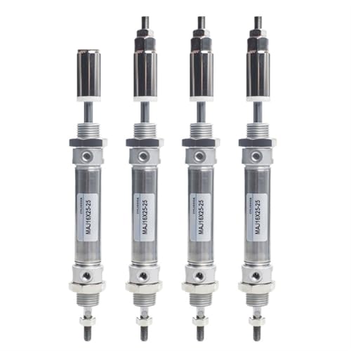 Cylindre pneumatique MAJ16 en acier inoxydable réglable à course précise