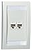 PANDUIT Electric Ivory Wall Plate, Plastic, Number of Gangs: 1, Cable Type: Single Gang