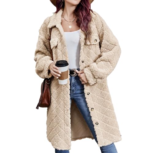 Manteaux longs en polaire pour l'hiver : pull décontracté de sortie