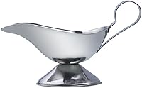 Teensery Stainless Steel Gravy Boat Sauce Pourer with Handle, 5 oz - Durable Condiment Dish for Gravy, Sauces & Home Restaurant Use