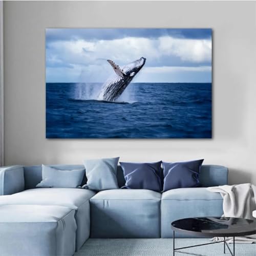 Impression sur toile de baleine 60x80cm | Peinture murale d'art