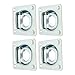 Hapivida 4PCS Ring Flush Hatch Pull Carbon Steel 2000lb Maximum Breaking Force Trailer Tie Downs for Trailers Boat Handles D Rings