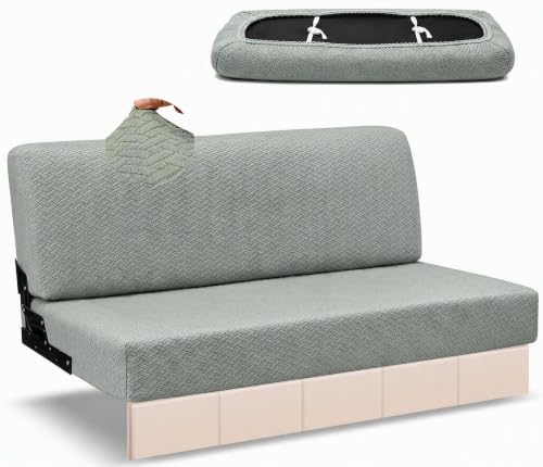 Apexlife 2 Piece RV Couch Covers for Jackknife Sofa Bed, Pine Green