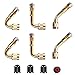 Dsycar 45 Degree 90 Degree 135 Degree Brass Valve Stem Extension - Set of 6