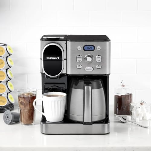 Cuisinart Coffee Center 10-Cup Thermal Carafe Drip Coffee Maker and Single-Serve Brewer with Over Ice Function, Fully Automatic Coffeemaker, Compatible with Single-Cup Pods, Black/Stainless, SS-21NAS by Cuisinart - Image 3