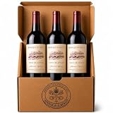 Henrique de Benoît® Vino Tinto Premium Merlot 2021 | Caja Vino 3 Botellas 750 ml | Merlot 100% | 15 Meses en Fudres de Roble Francés + 4 Años en Botella | Pack Regalo Gourmet