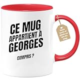 Emballage Soigné : La livraison est rapide et sécurisée grâce à un emballage adapté qui protège le mug pendant le transport. Vous pouvez être sûr que Georges recevra son cadeau en parfait état, prêt à être utilisé dès réception. Ce mug est le cadeau idéal pour surprendre et faire sourire vos proches.