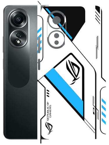 Image of AtOdds - Full Body Back Screen Guard Protector Film - Lamination Wrap Skin Sticker Compatible with Oppo A58 (4G) | Scratchproof Matte Finish (RogBlue)