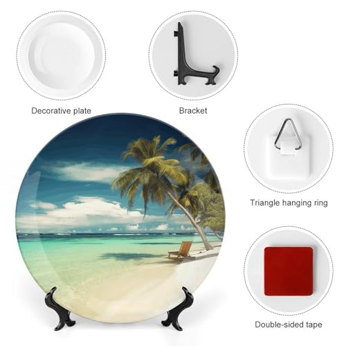 Plato decorativo de porcelana Tropical Holidays 7 pulgadas miniatura 3
