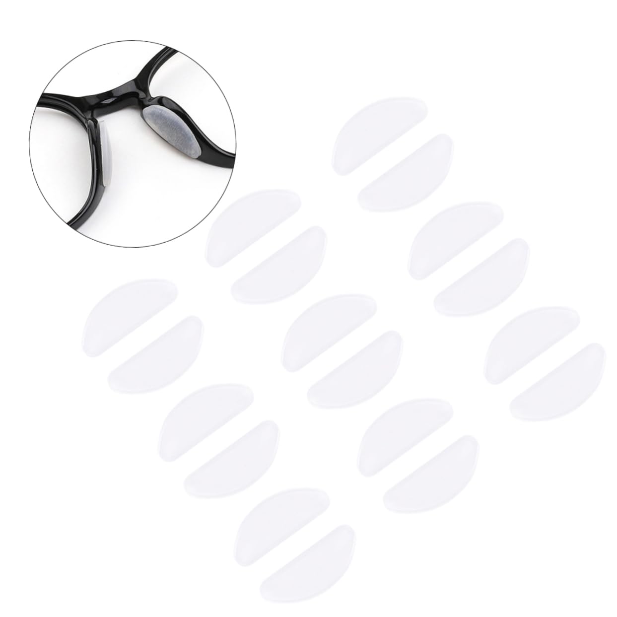 FRCOLOR 75 Pares Almohadillas Nasales Antideslizantes Cojín Nasal Antideslizante Plaquetas Para Gafas Almohadillas Para La Nariz Almohadillas Nasales Para Anteojos Lente