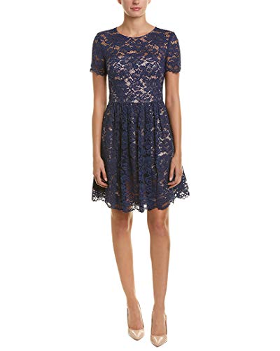 eliza j navy lace dress
